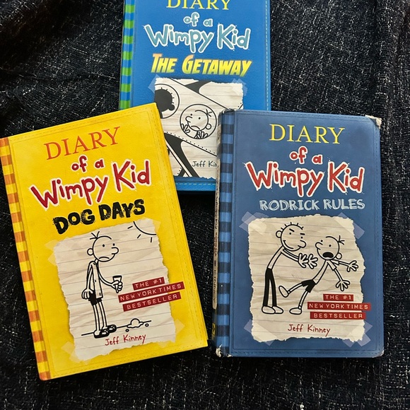Diary Of A Wimpy Kid Other - Lot of 3 Diary of a Wimpy Kid #2 4 12 HC Books Jeff Kinney